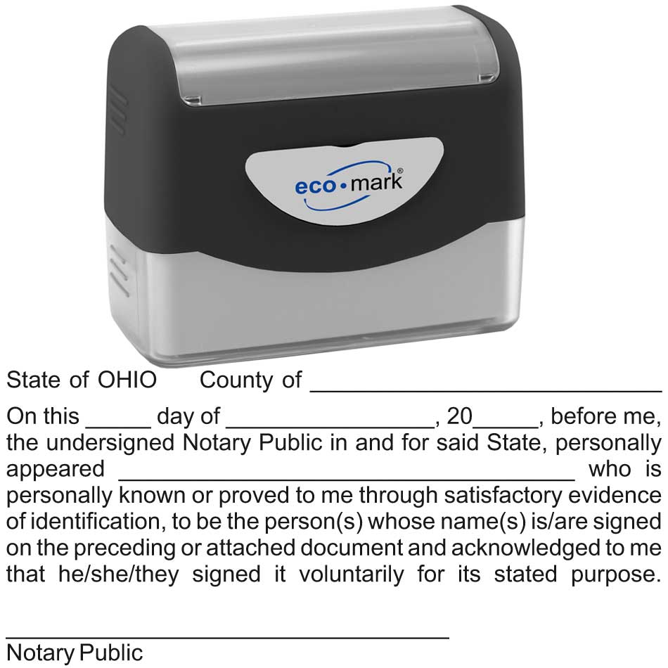 Ohio Acknowledgment Stamp 4783