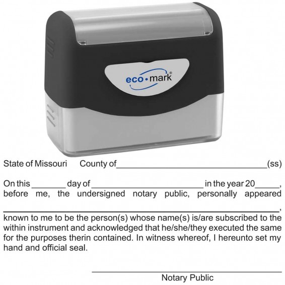 Missouri Acknowledgment Stamp