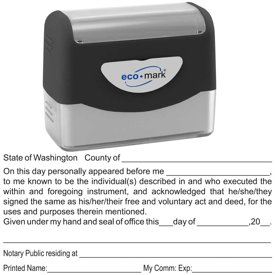 Washington Acknowledgment Stamp