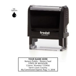 Missouri Notary Stamp - Trodat 4913 Eco Gray