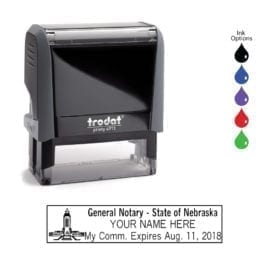 Nebraska Notary Stamp - Trodat 4913 Eco Gray