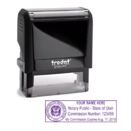 Utah Notary Stamp - Trodat 4913 Eco Black