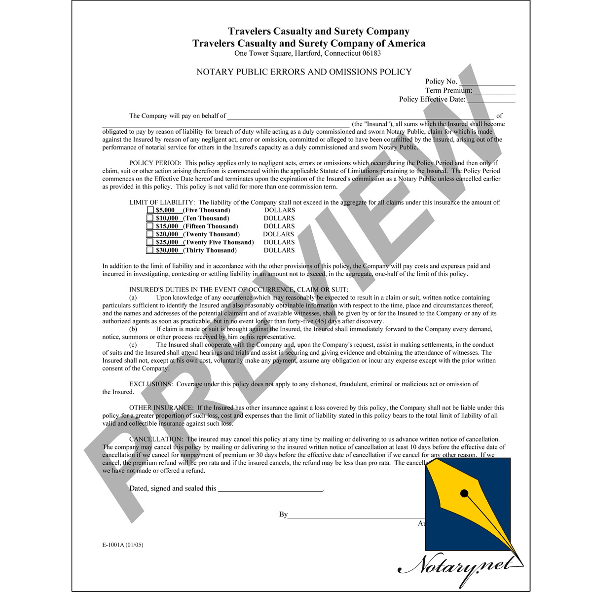 Washington Notary Bond 10 000 Order Online Email Delivery 