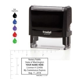 Washington Notary Stamp - Trodat 4913 Black