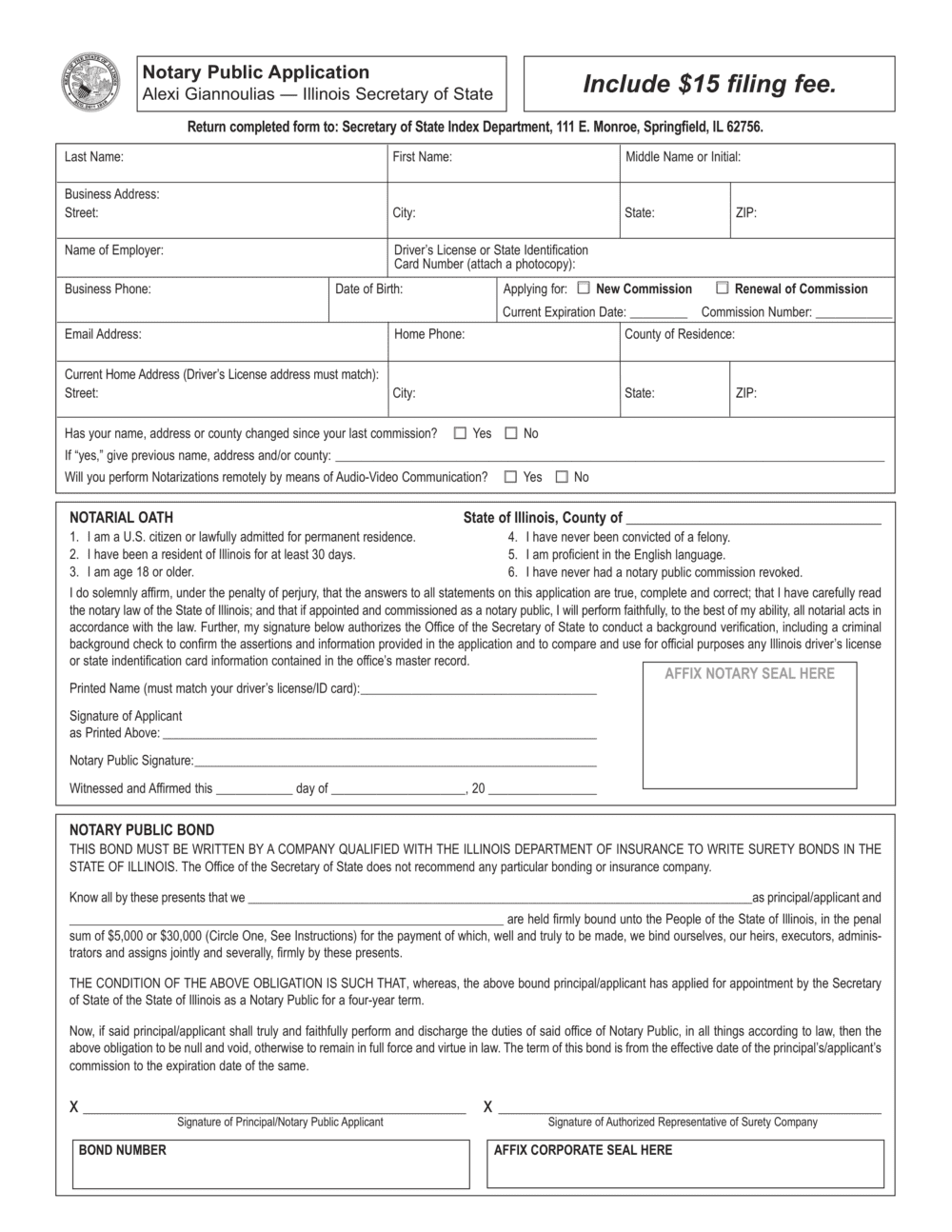 illinois notary bond