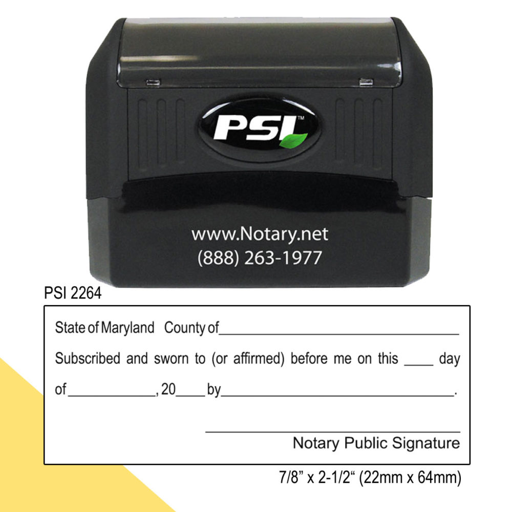 Maryland Notary Jurat Stamp
