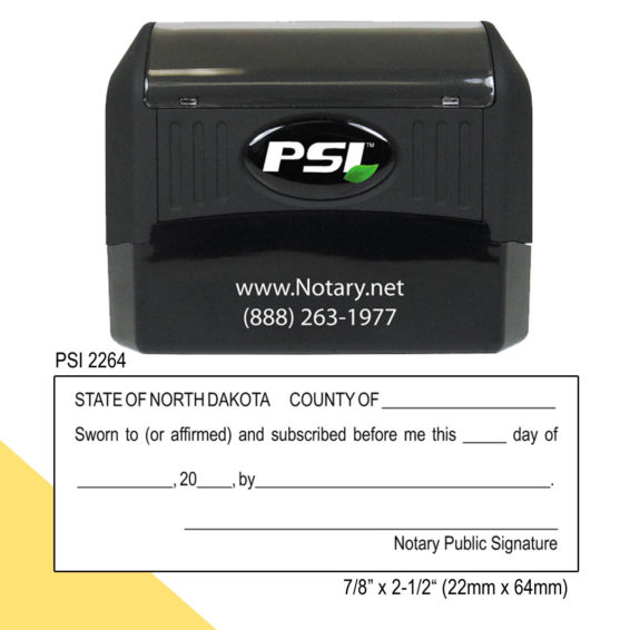 North Dakota Notary Jurat Stamp