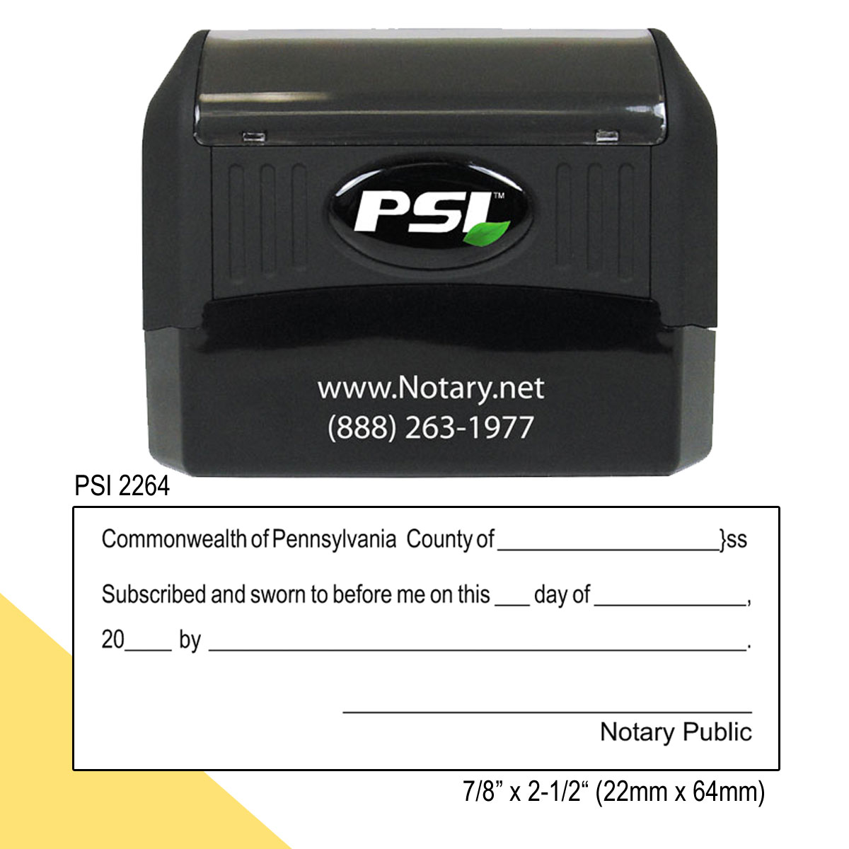 Pennsylvania Notary Jurat Stamp 7165