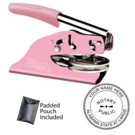 Alabama Notary Embosser - EZ EM Pink