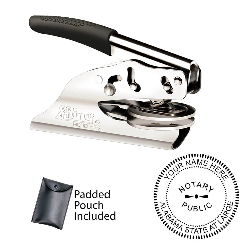 Alabama Notary Embosser - EZ ES Chrome