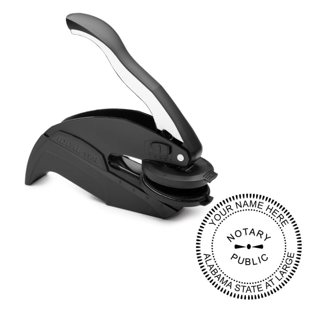 Alabama Notary Embosser - Ideal Seal Black