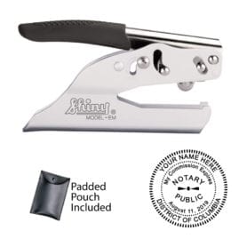 washington dc notary seal embosser chrome