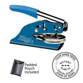 Idaho Notary Embosser - EZ ES Blue