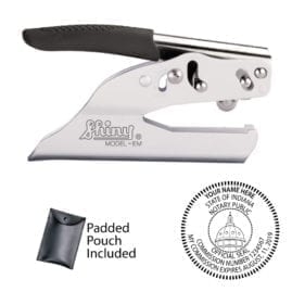Indiana Notary Embosser - EZ EM Chrome