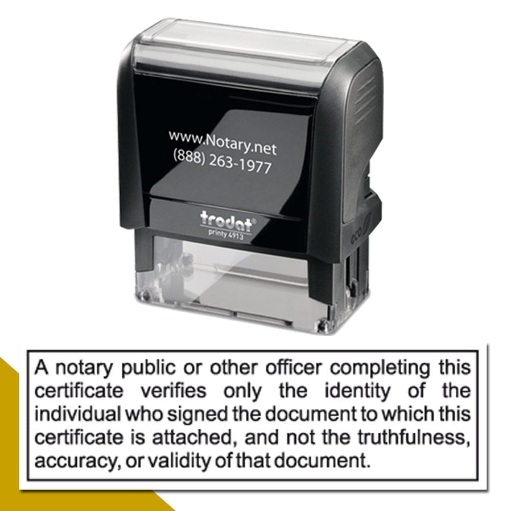 California Notary Disclaimer Stamp