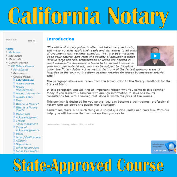 California Notary StateApproved Online Course