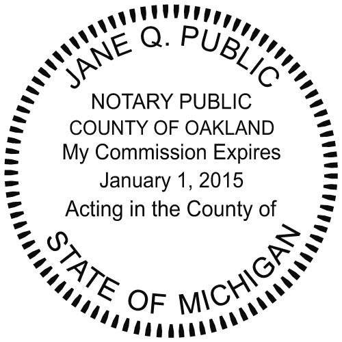 Michigan Notary Embosser 8114