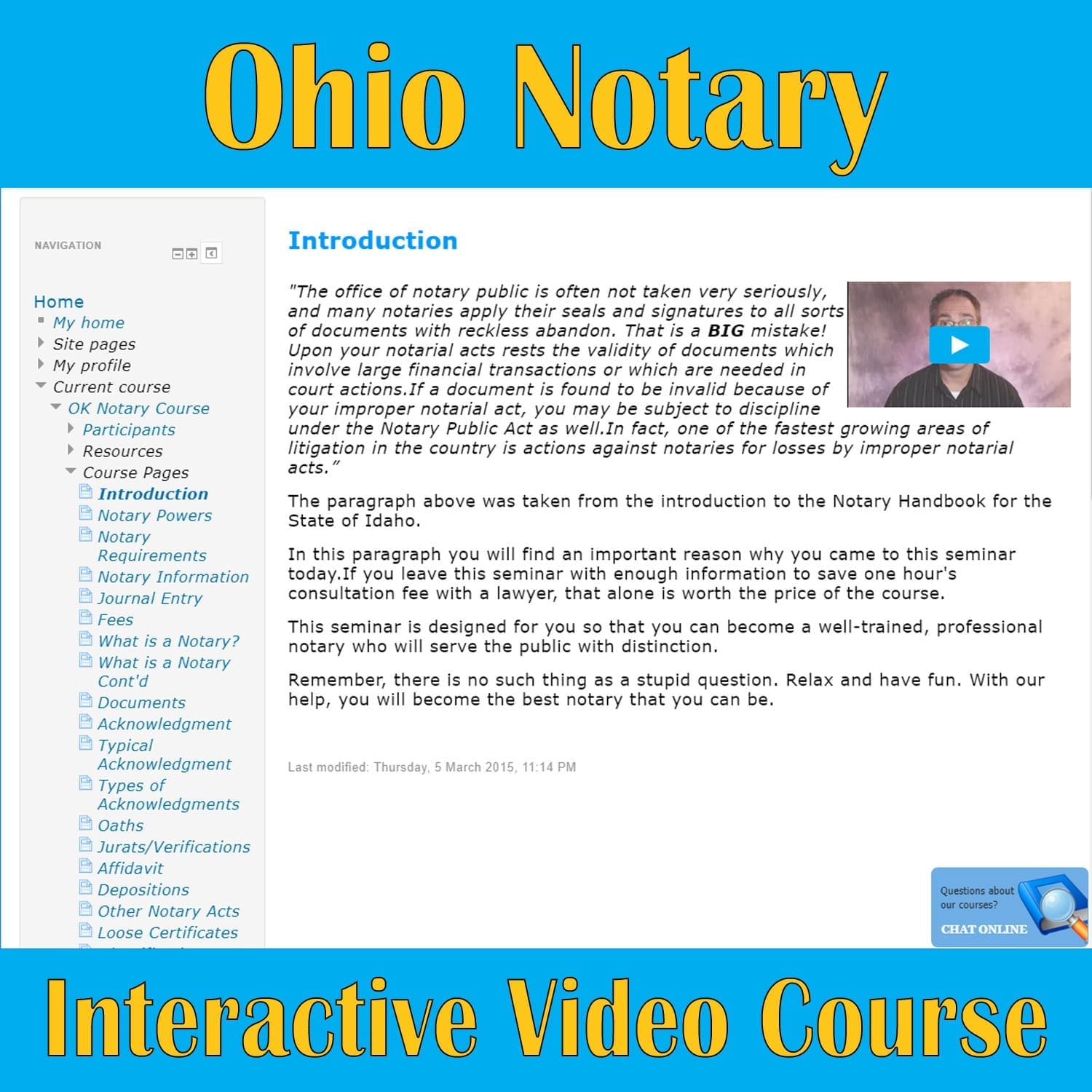 Ohio Notary Online Course