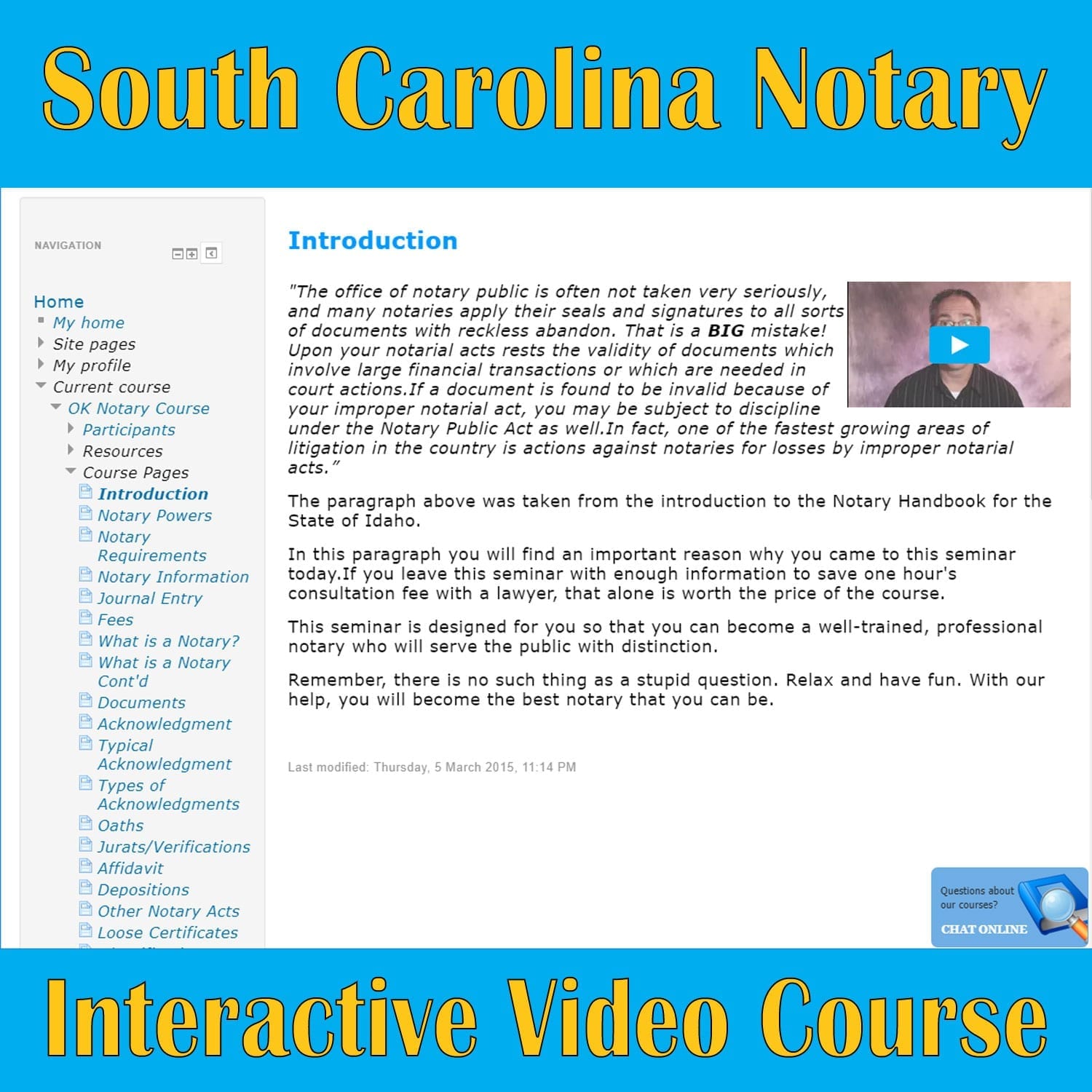 South Carolina Notary Online Course