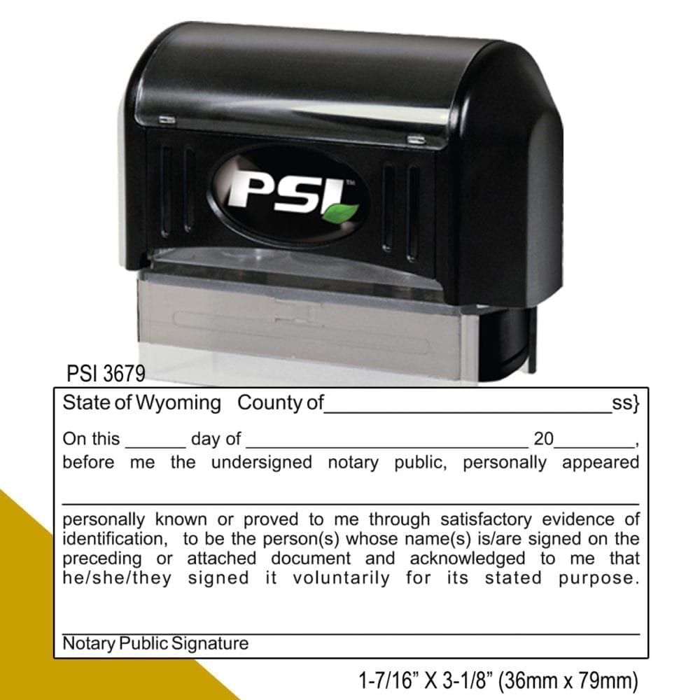 Wyoming Notary Acknowledgment Stamp