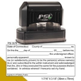 Connecticut Notary Acknowledgment Stamp