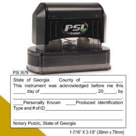 Georgia Notary Acknowledgment Stamp