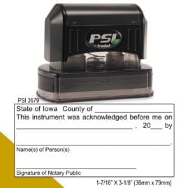 Iowa Notary Acknowledgment Stamp