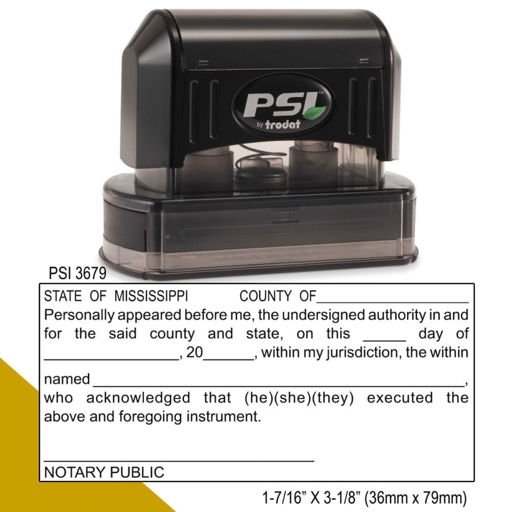 Mississippi Notary Acknowledgment Stamp Mississippi Notary Acknowledgment Stamp