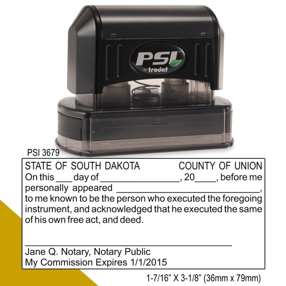 South Dakota Notary Acknowledgment Stamp