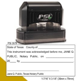 Texas Notary Acknowledgment Stamp