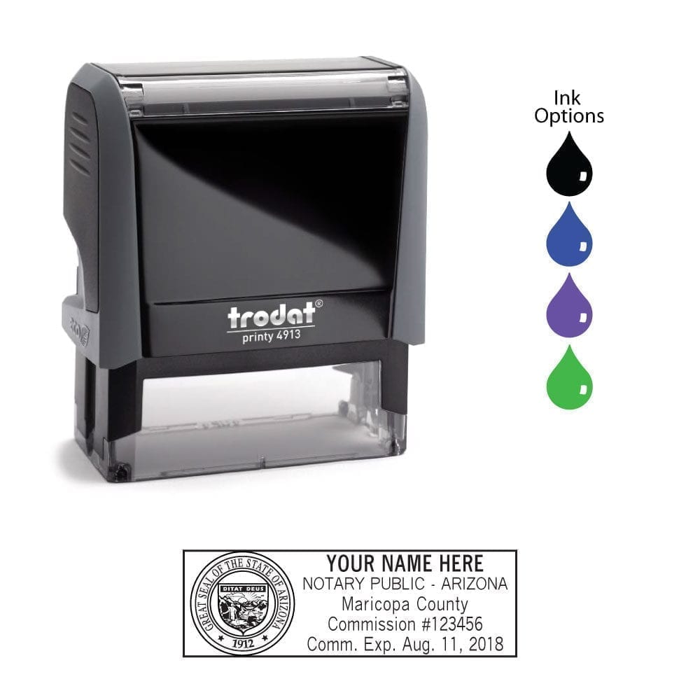 Arizona Notary Stamp - Trodat 4913 Eco Gray