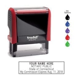Connecticut Notary Stamp - Trodat 4913 Flame Red