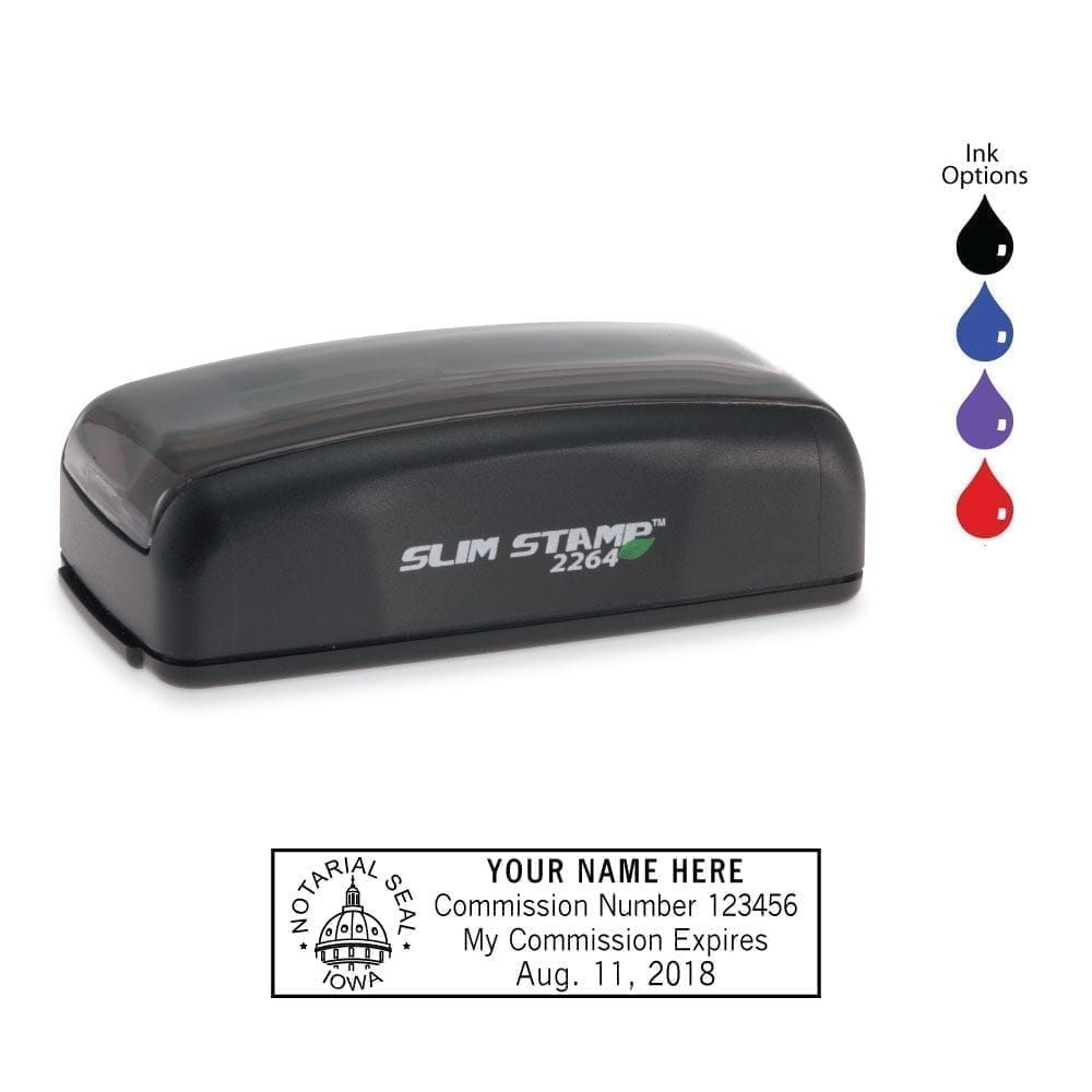 Iowa Notary Stamp - PSI 2264 Slim