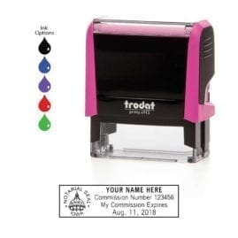Iowa Notary Stamp - Trodat 4913 Fuchsia