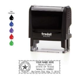 Texas Notary Stamp - Trodat 4913 Black
