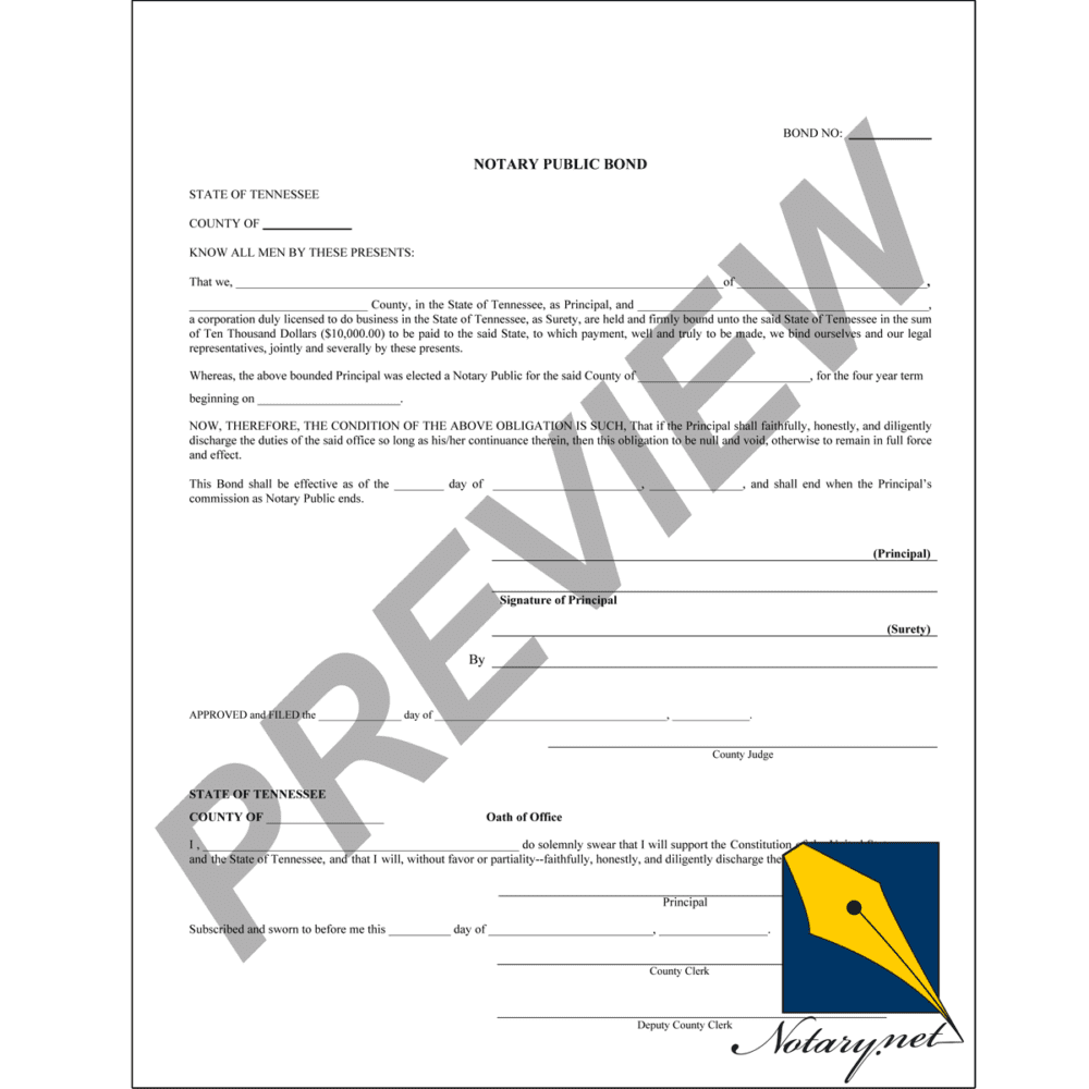tennessee notary bond tennessee notary bond