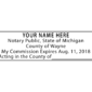 michigan notary stamp