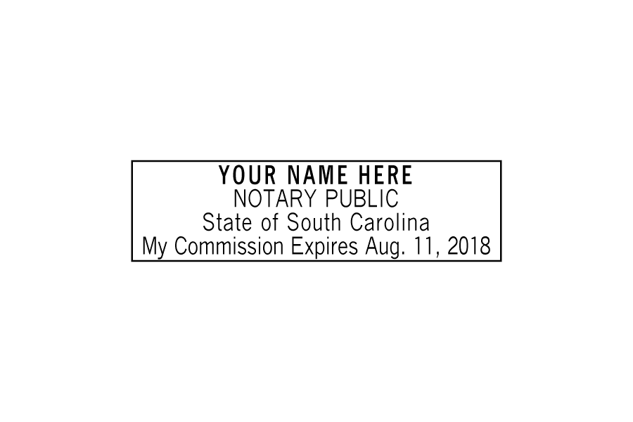 South Carolina Notary Stamp