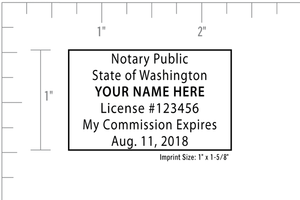washington notary stamp
