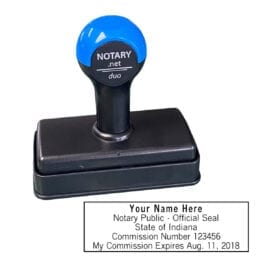 Indiana Traditional Notary Stamp - Shiny Duo