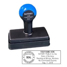Montana Traditional Notary Stamp - Shiny Duo