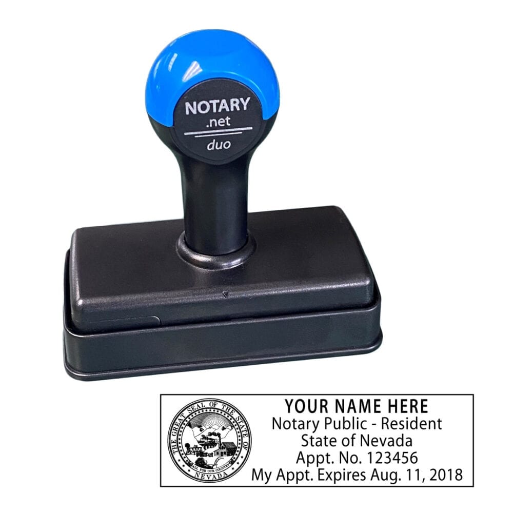 Nevada Traditional Notary Stamp - Shiny Duo Nevada Traditional Notary Stamp - Shiny Duo
