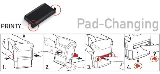 trodat printy 4913 how to refill ink cartridge