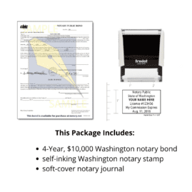 washington notary supplies package