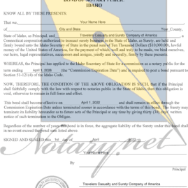 idaho notary bond