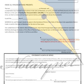 montana notary bond