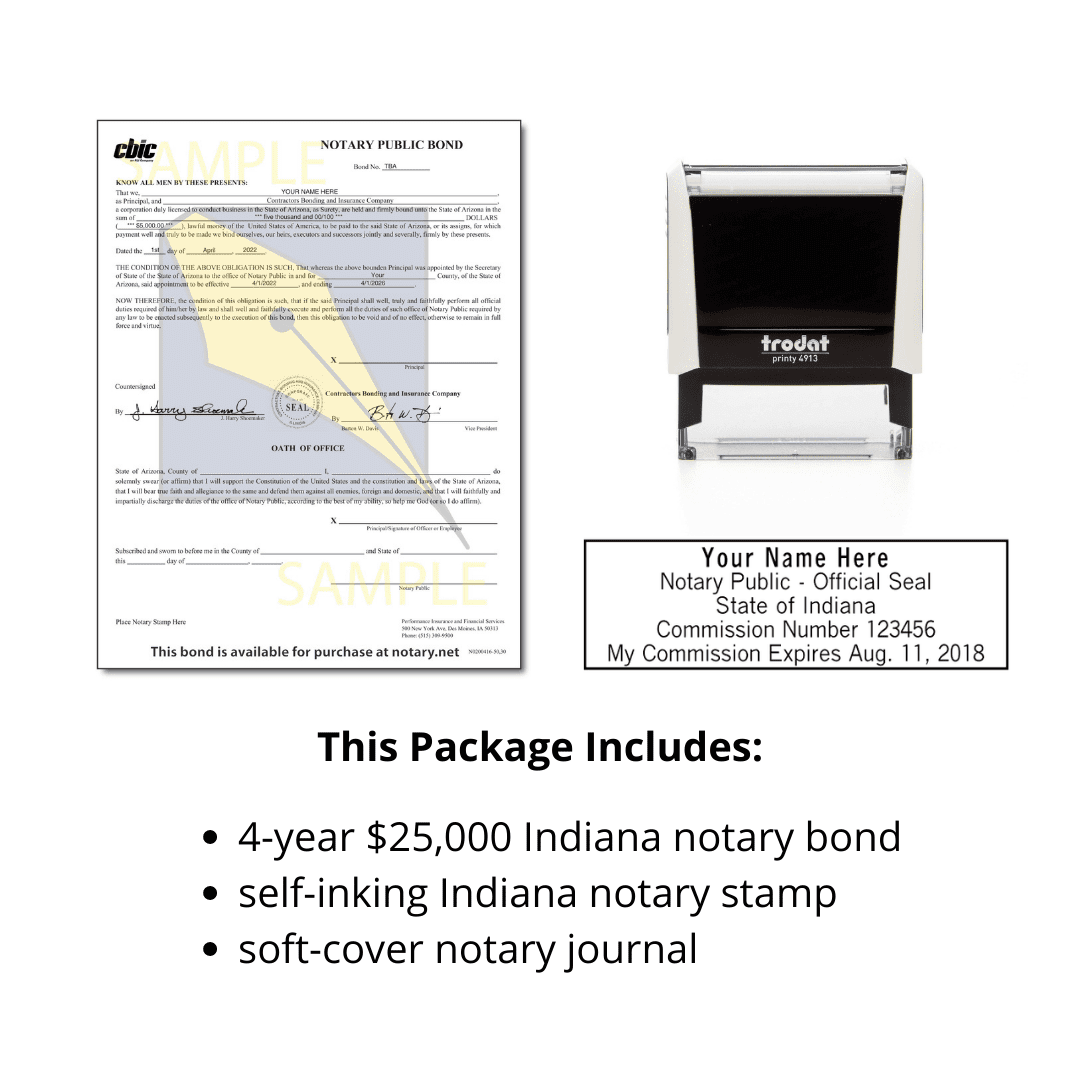 Indiana Notary Supplies Package » Notary.net