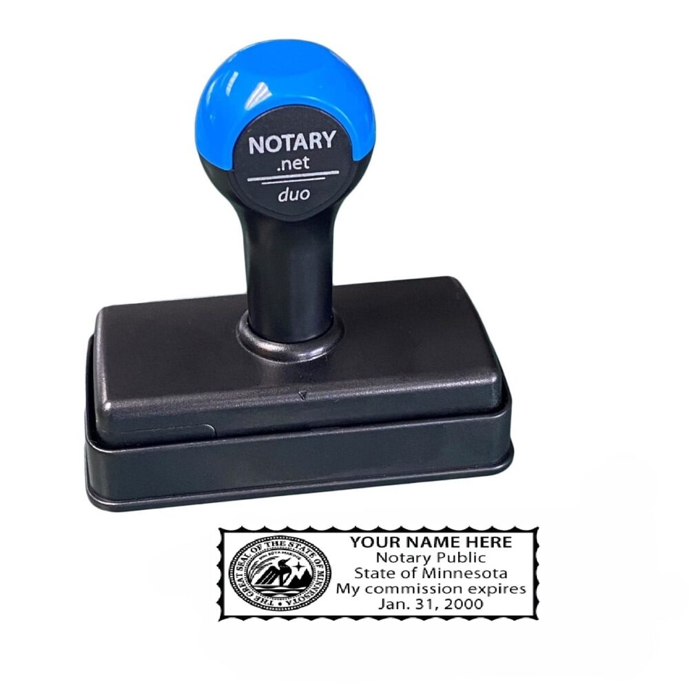 Minnesota Traditional Notary Stamp - Shiny Duo